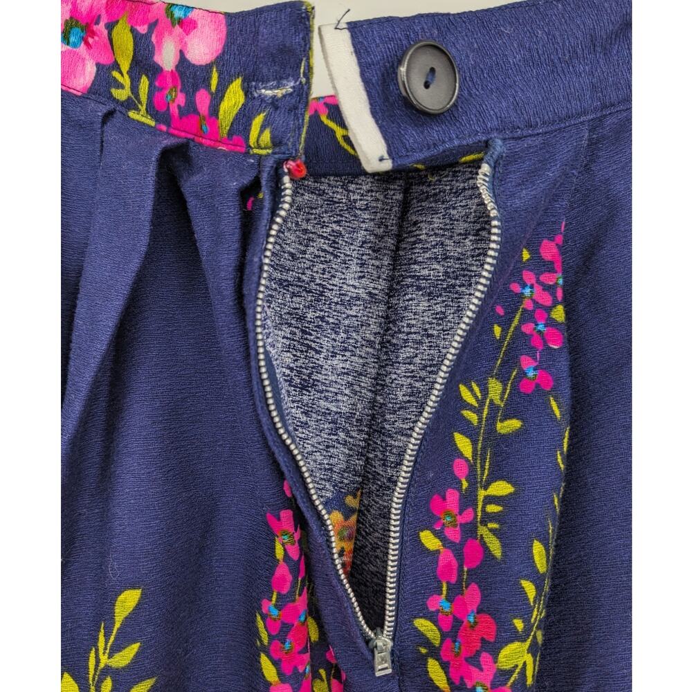 Handmade Vintage 1970s HAWAIIAN MAXI SKIRT Cotton Crepe Bark Cloth Bright Floral - Picture 6 of 6